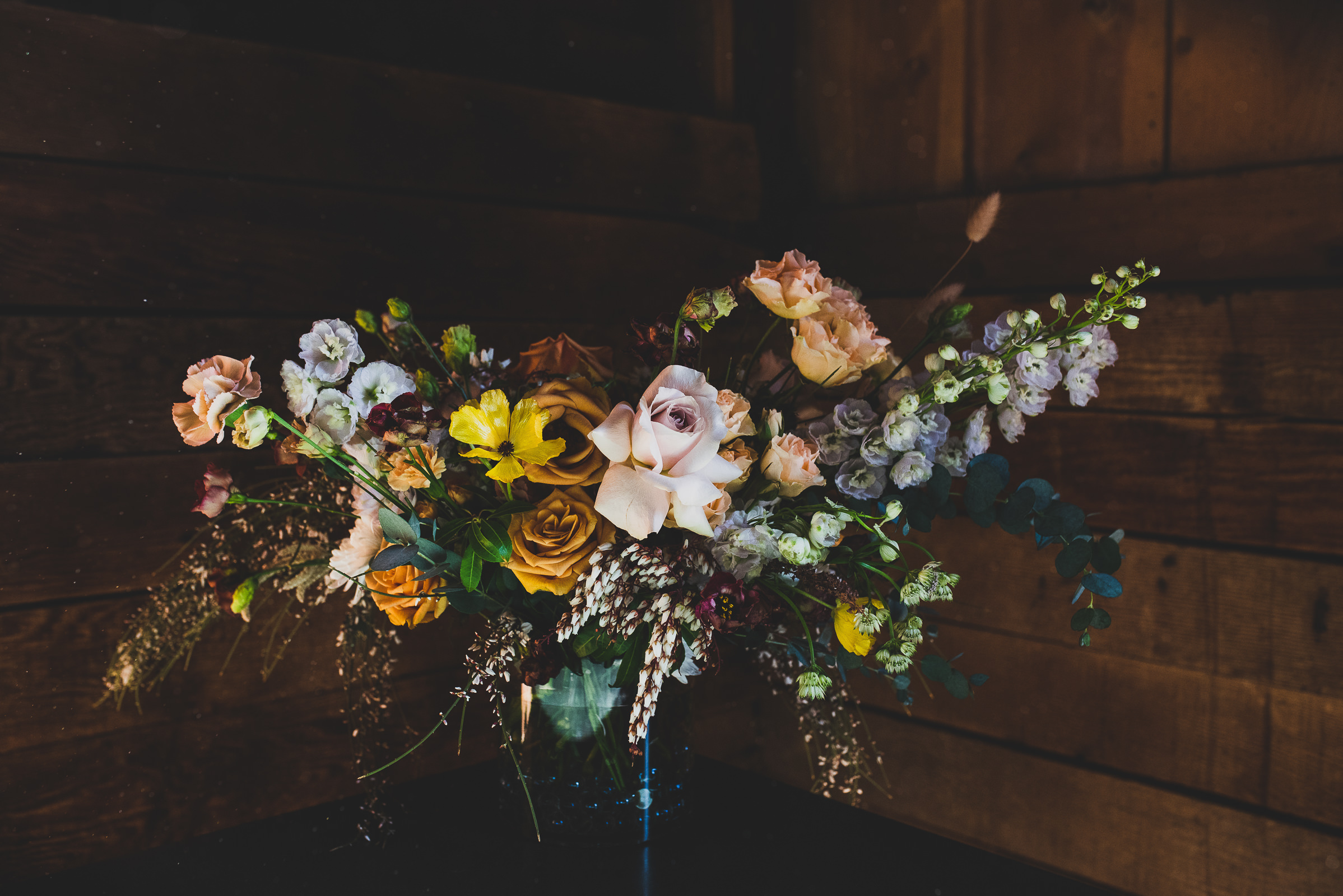 montana wedding floral center piece for reception