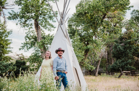 paradise valley montana engagement tipi